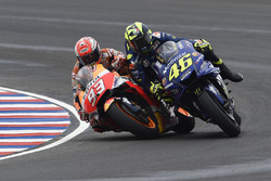 Marc Marquez, Repsol Honda Team, Valentino Rossi, Yamaha Factory Racing crash