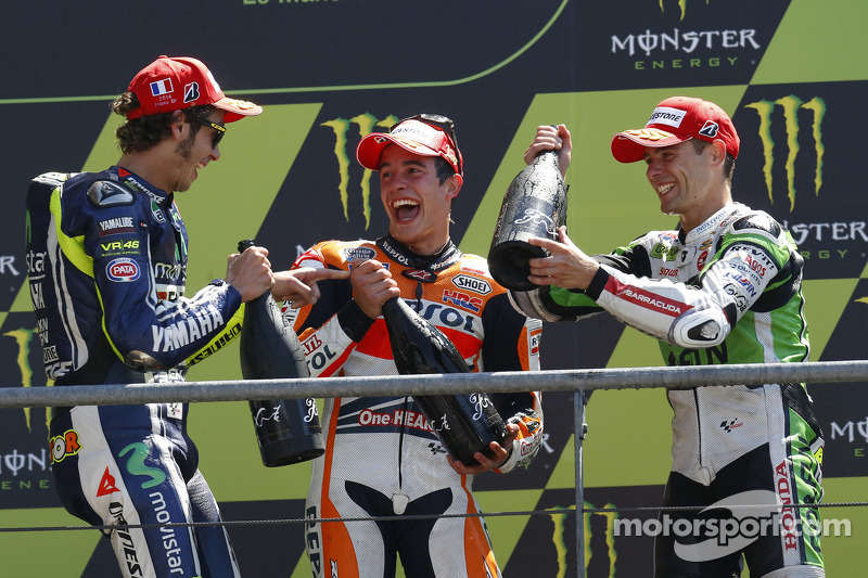 2014 : 1. Marc Márquez, 2. Valentino Rossi, 3. Álvaro Bautista