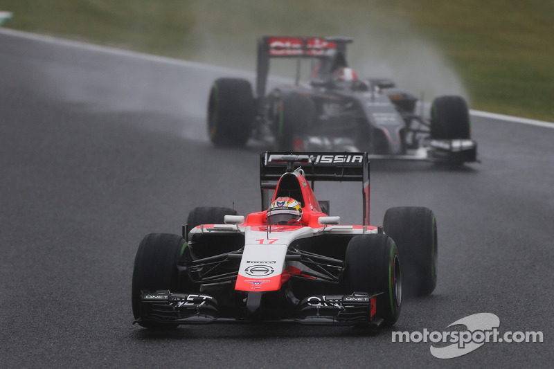 Jules Bianchi, Marussia F1 Team MR03 e Adrian Sutil, Sauber C33