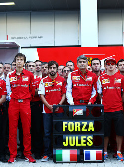 Massimo Rivola, Direttore Sportivo Ferrari; Fernando Alonso, Ferrari; Marco Mattiacci, Ferrari Team