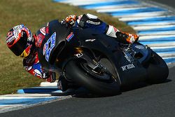 Casey Stoner tests the Honda MotoGP