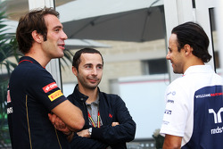 (L to R): Jean-Eric Vergne, Scuderia Toro Rosso with Nicolas Todt, Driver Manager and Felipe Massa,