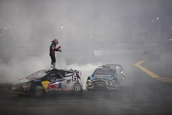 Joni Wiman, Ken Block, fêtent leur 1ère et 2e place