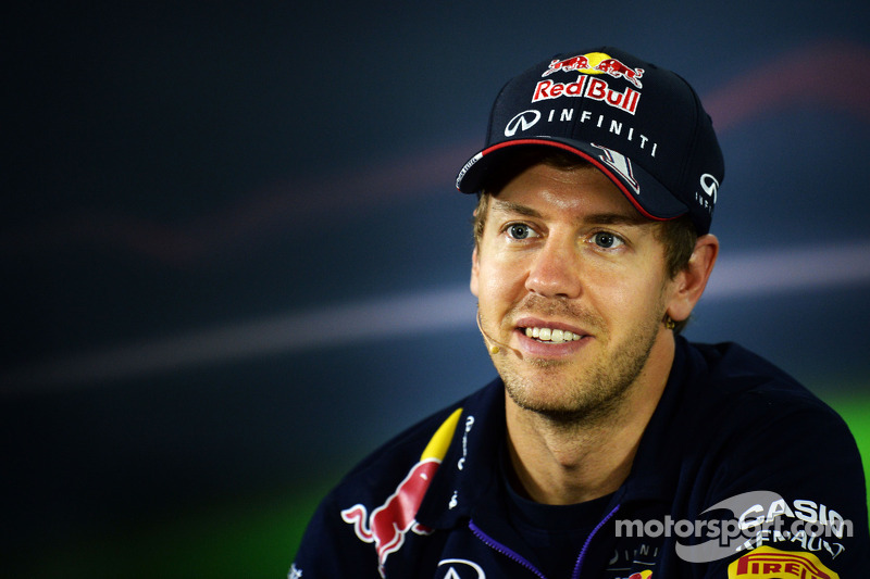 Sebastian Vettel, Red Bull Racing in the FIA Press Conference