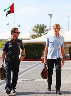(I a D): Christian Horner, director del Red Bull Racing Team Principal con Mario Illien, cofundador
