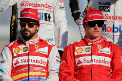 Fernando Alonso, Scuderia Ferrari, y Kimi Raikkonen, Scuderia Ferrari