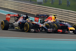 Jean-Eric Vergne à la lutte avec Daniel Ricciardo