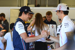 Lance Stroll, Williams and Esteban Ocon, Force India F1