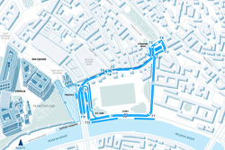 Streckenkarte des Formel-E-Rennens in Moskau