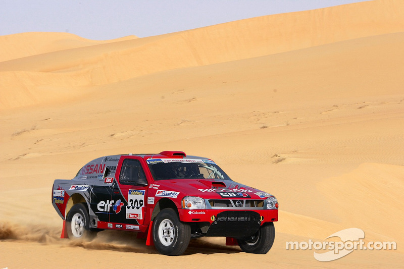 Colin McRae und Tina Thörner bei der Rallye Dakar