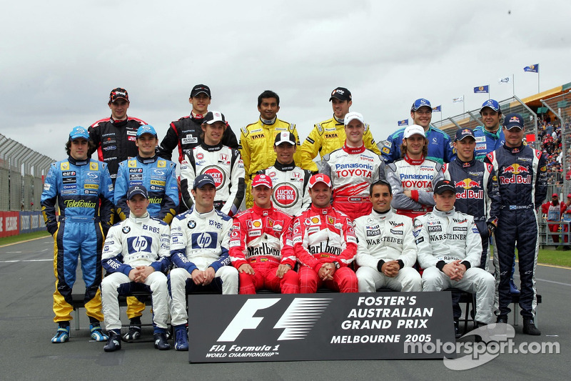 Familiefoto: de klas van 2005 in de Formule 1