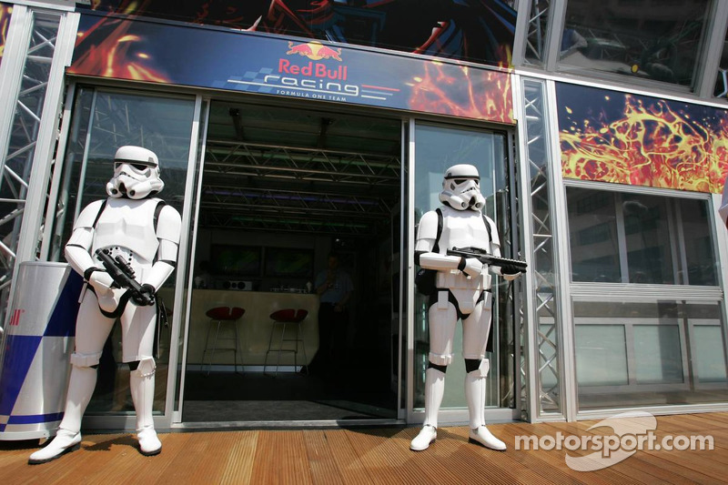 Stormtroopers at the Red Bull Racing Energy Station