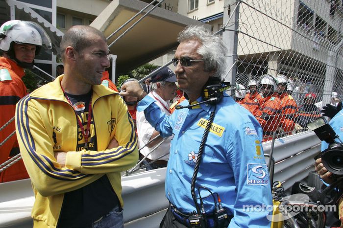 Flavio Briatore with football star Zinedine Zidane