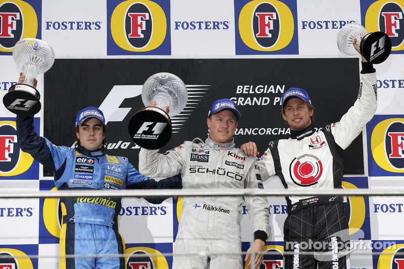2005: 1. Kimi Räikkönen, 2. Fernando Alonso, 3. Jenson Button