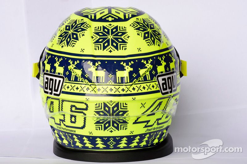 Casco de Valentino Rossi, de Yamaha Factory Racing