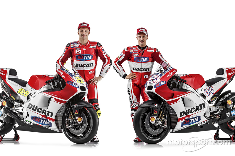 Andrea Iannone und Andrea Dovizioso, mit der Ducati Desmosedici GP15