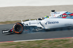 Felipe Massa, Williams FW37 bloquea el auto en la frenada