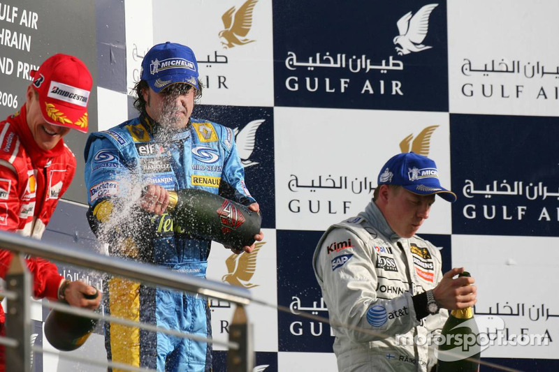2006. Подіум: 1. Фернандо Алонсо, Renault. 2. Міхаель Шумахера, Ferrari. 3. Кімі Райкконен, McLaren-Mercedes