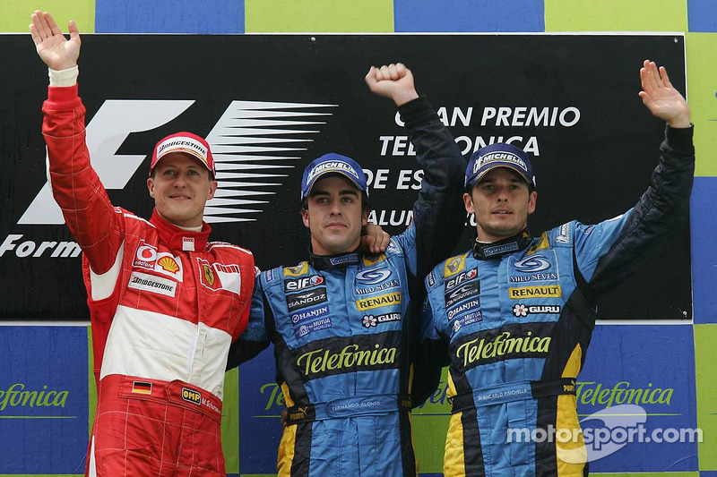 2006 - 1. Fernando Alonso, 2. Michael Schumacher, 3. Giancarlo Fisichella