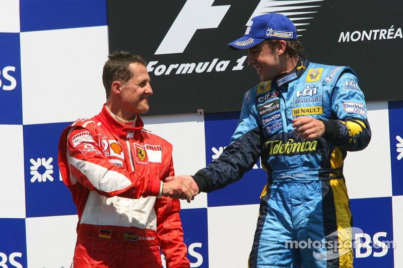Podio: ganador de la carrera Fernando Alonso
segundo lugar Michael Schumacher