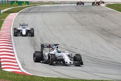 Felipe Massa, Williams FW37 leads team mate Valtteri Bottas, Williams FW37