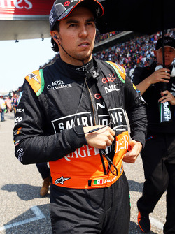 Sergio Perez, Sahara Force India F1 en la parrilla