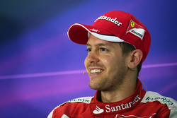 Sebastian Vettel, Ferrari, en la conferencia de prensa