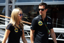 Carmen Jorda, pilote de développement Lotus F1 Team et Jolyon Palmer, pilote d'essais et de réserve Lotus F1 Team