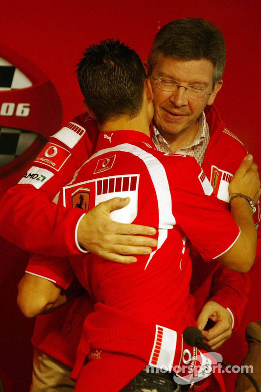 basın toplantısı: Michael Schumacher ve Ross Brawn