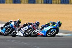 Maverick Viñales, Team Suzuki MotoGP, Mike Di Meglio, Avintia Racing Ducati et Alex de Angelis, Ioda Racing Project ART