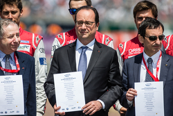 FIA Seguridad Vial sesión de fotos: Presidente de la FIA, Jean Todt, presidente de Francia, François