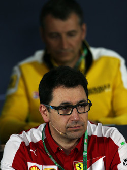 Mattia Binotto, Ferrari Race Engine Manager alla Conferenza Stampa FIA