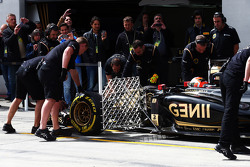Romain Grosjean, Lotus F1 E23 avec des capteurs