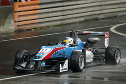 7 Charles Leclerc, Van Amersfoort Racing Dallara Volkswagen e 21 Alexander Albon, Signature Dallara Volkswagen e 28 Maximilian Gunther, Mücke Motorsport Dallara Mercedes-Benz and Puncture at the car of 11 Fabian Schiller, Team West-Tec F3 Dallara Mercedes-Benz
