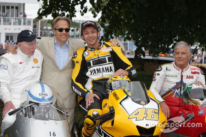 John Surtees, Valentino Rossi y Giacomo Agostini