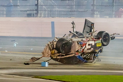 Austin Dillon, Richard Childress Racing, Chevrolet, mit schwerem Unfall bei der Zieldurchfahrt