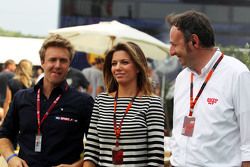 Federica Masolin, Cielo F1 Italia Presentador, con Davide Valsecchi, Cielo F1 Italia Presentador