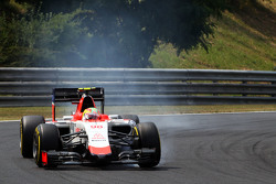 Roberto Merhi, Manor F1 Team se bloquea en la frenada