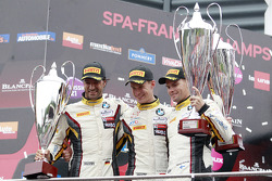Podium: race winners Markus Palttala, Nicky Catsburg, Lucas Luhr, Marc VDS Racing Team