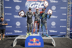 Podio: segundo lugar Patrik Sandell, Bryan Herta Rallysport Ford y el primer lugar de Nelson Piquet