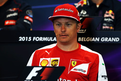 Kimi Raikkonen, Ferrari, lors de la conférence de presse FIA