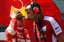 Sebastian Vettel, Ferrari en la parrilla