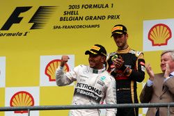 El ganador, Lewis Hamilton, Mercedes AMG F1 celebra