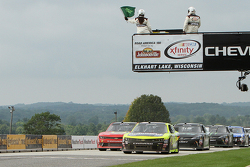 Paul Menard, Richard Childress Racing Chevrolet leads the final restart