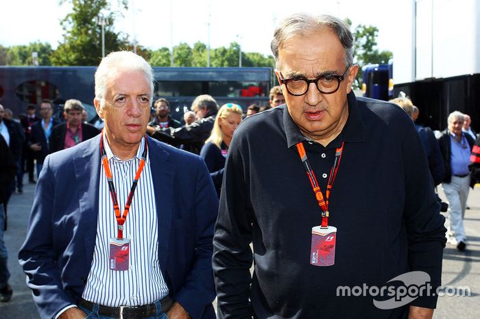 Piero Ferrari, vicepresidente de Ferrari con Sergio Marchionne, presidente de Ferrari y CEO de Fiat Chrysler