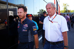 Christian Horner, de Red Bull Racing, director del equipo con el Dr. Helmut Marko, Red Bull Motorspo