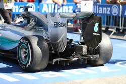 Les pneus arrières de Lewis Hamilton, Mercedes AMG F1