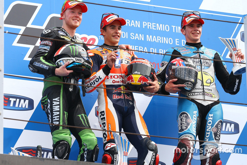 Podium: 1. Marc Marquez, 2. Bradley Smith, 3. Scott Redding