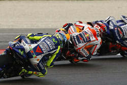 Jorge Lorenzo, Yamaha Factory Racing y Marc Márquez, Repsol Honda Team y Valentino Rossi, Yamaha Fac