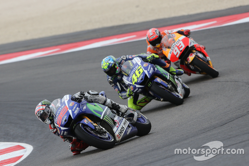 Jorge Lorenzo y Valentino Rossi, Yamaha Factory Racing y Marc Márquez, Repsol Honda Team